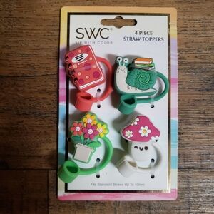 SWC Colorful Straw Toppers Set for Kids